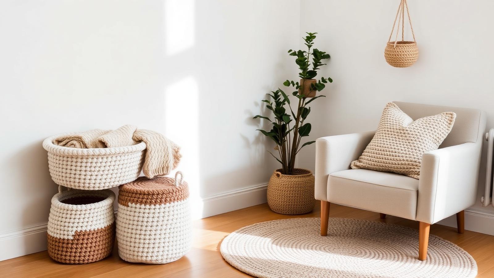 Cestas y decoración de crochet: las piezas de ganchillo más bonitas para tu casa