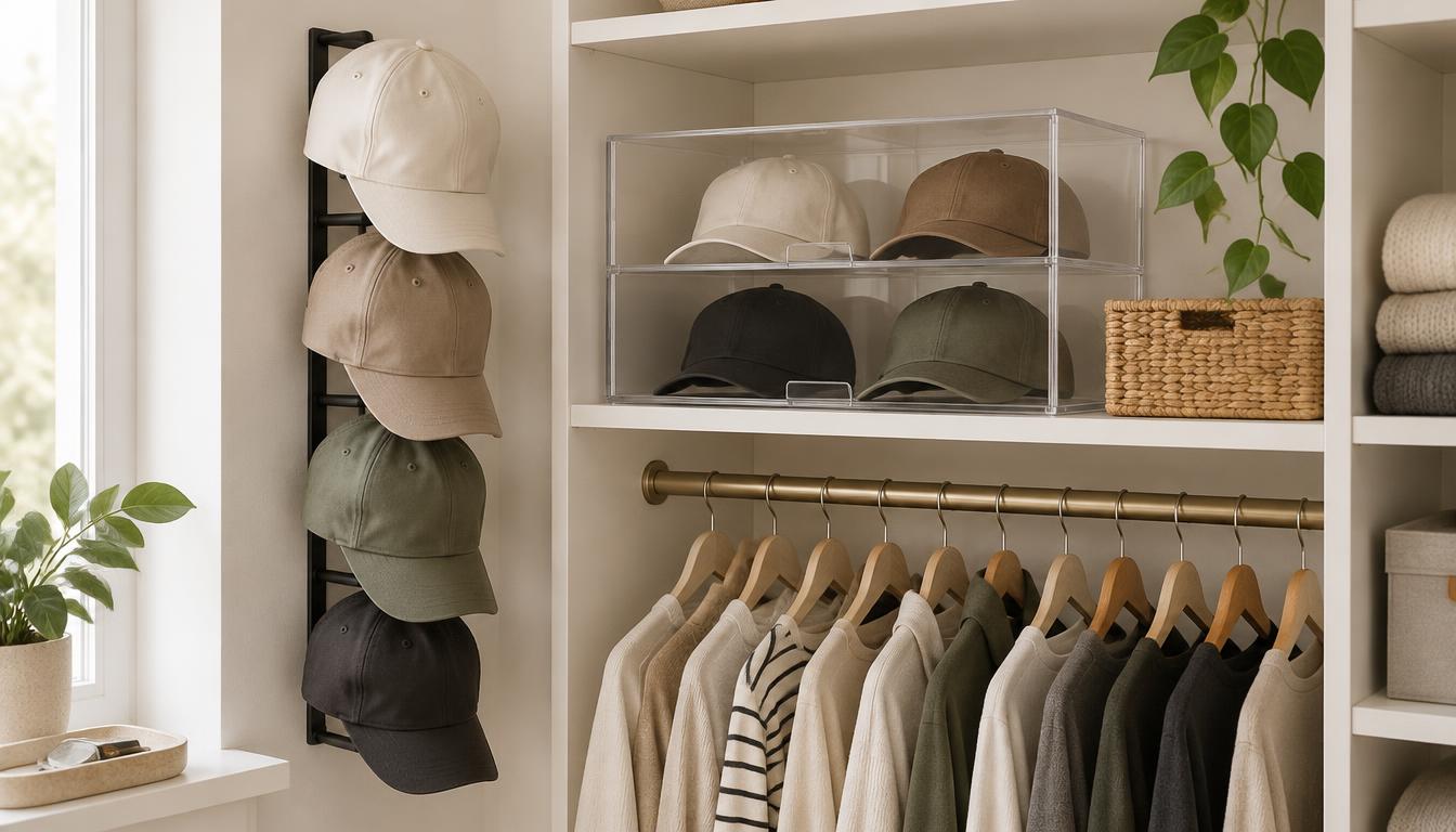 Organizadores de gorras: los mejores modelos para armario y pared